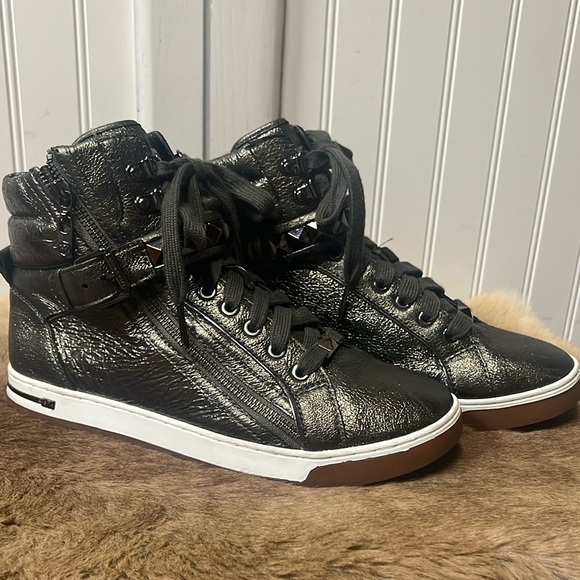 Michael Kors Shoes - Michael Kors Glam Studded High Top Shoes 9.5